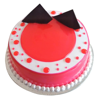 "Designer Round shape Strawberry  cake -1 kg - Click here to View more details about this Product